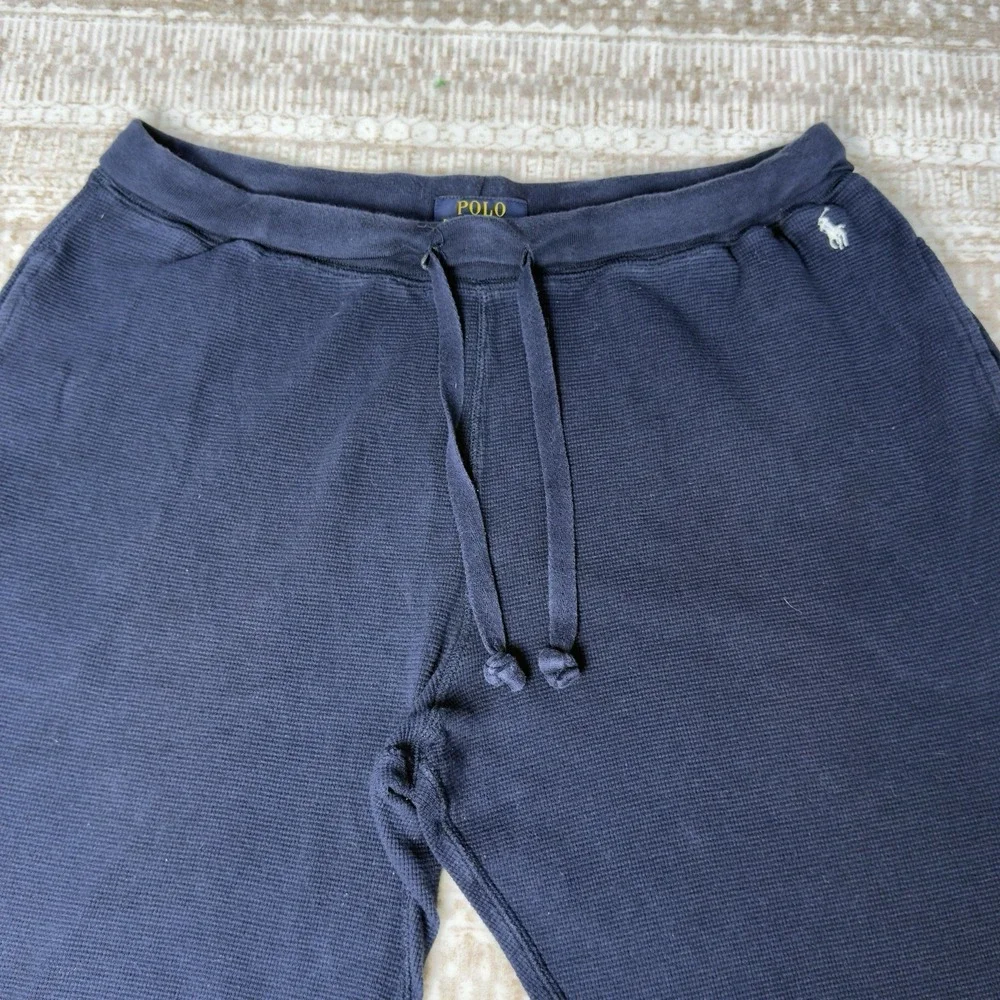 Polo Ralph Lauren Sleep/lounge Shorts Mens Large Navy Blue Waffle Knit